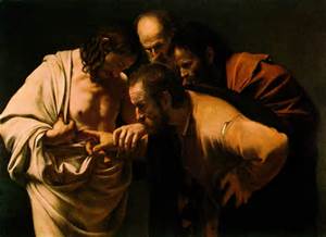 "The Incredulity of St. Thomas", Caravaggio, 1601-02